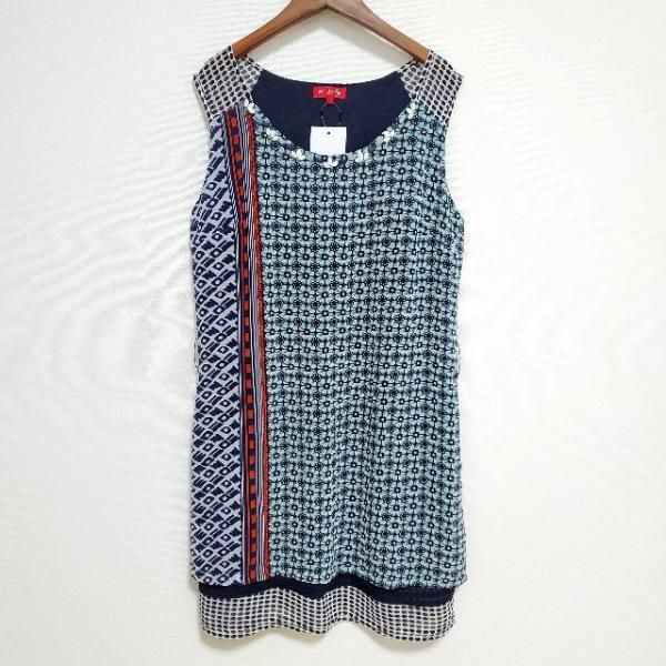snc ルネデリ RENE DERHY ワンピース L マルチ ノースリーブ 花