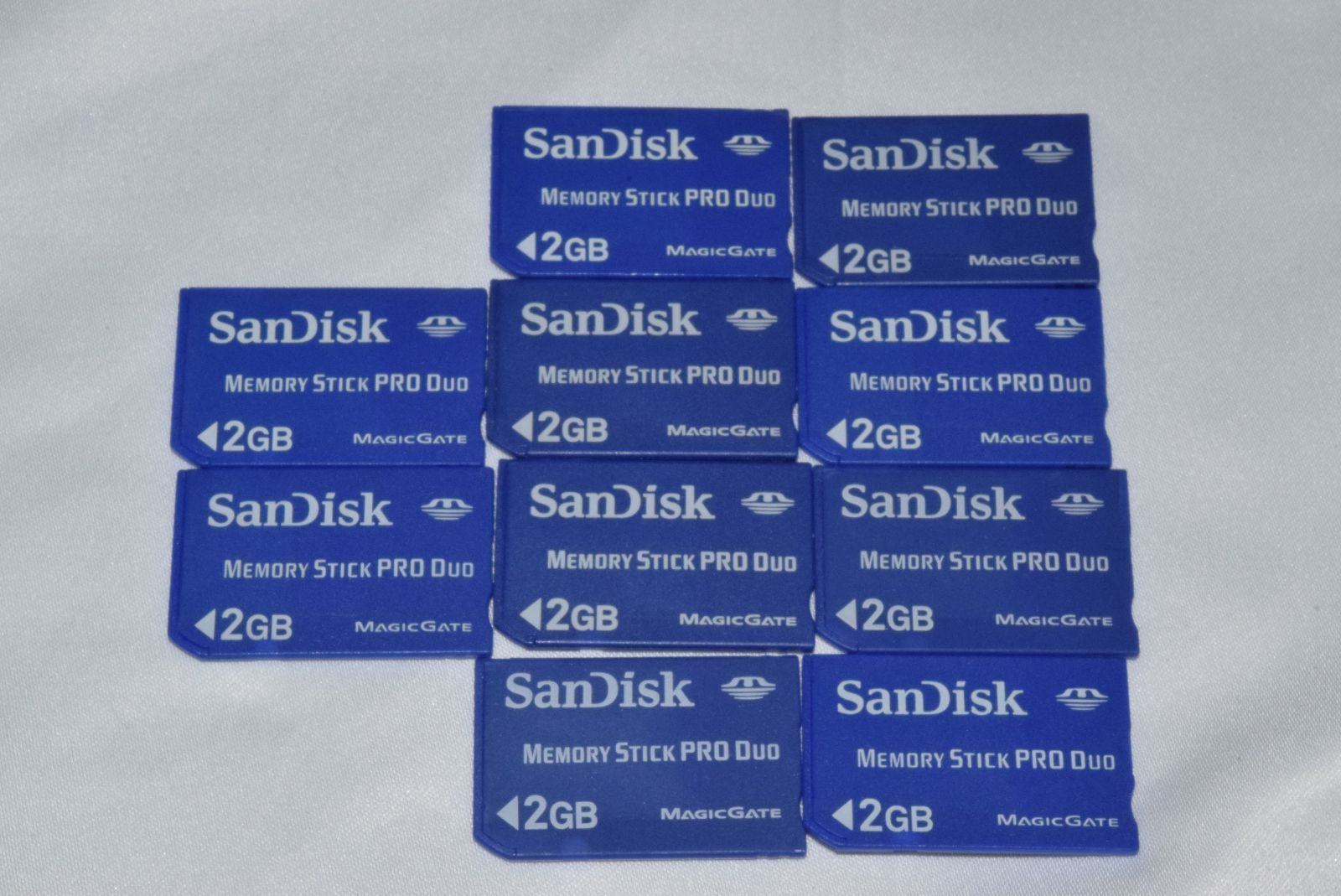 10枚セット SanDisk 2GB 青 メモリースティック プロ デュオ マジック 
