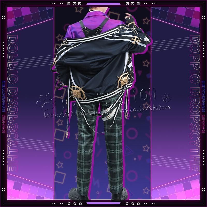 にじさんじ VTuber 風 ドッピオ ドロップサイト Doppio Dropscythe コスプレ衣裝 ウィッグ 靴 道具別売りり