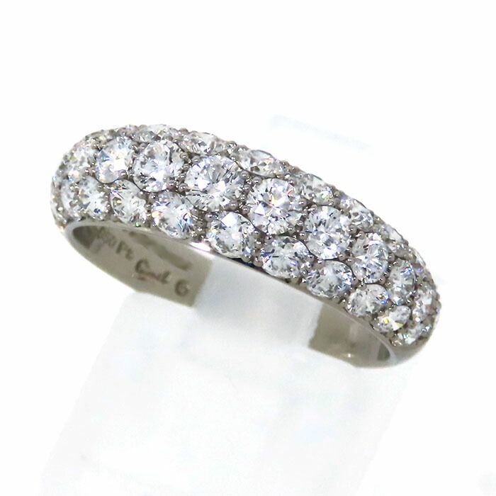 GIMEL ギメル デザイン パヴェ ダイヤ リング Pt950 プラチナ