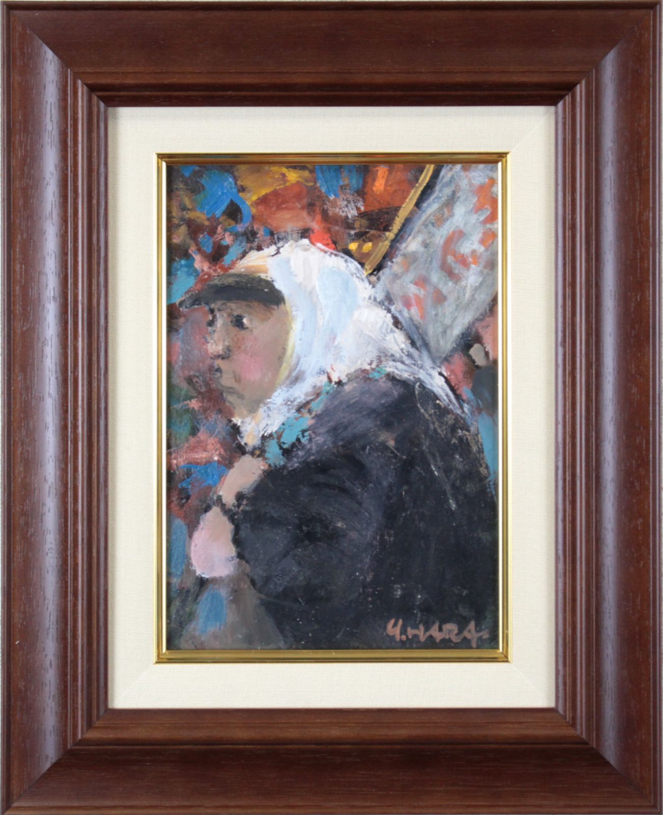 原 義行『裏街にて』油彩画【真作保証】 絵画 原 義行『裏街にて』油彩画【真作保証】 絵画 - メルカリ