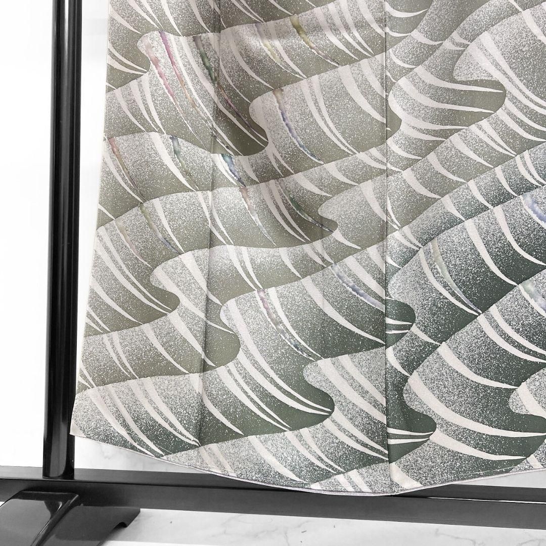 未着用　村松祥三　たたき染め　流線　訪問着　着物　041a p 未着用 村松祥三 たたき染め 流線 訪問着 着物 041a p - メルカリ