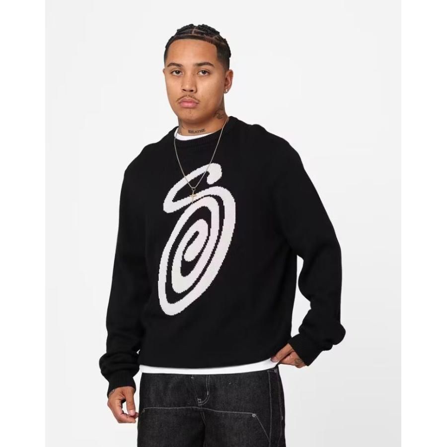 st0m0347 Stussy スウェット ステューシー ニット クルーネック Swirly 