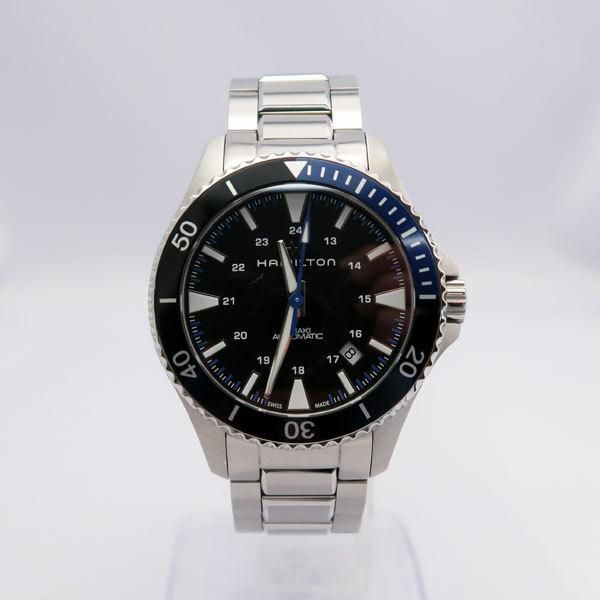【中古】ハミルトン Hamilton カーキ　ネイビー　スキューバ　オート ブルー H82315131　美品