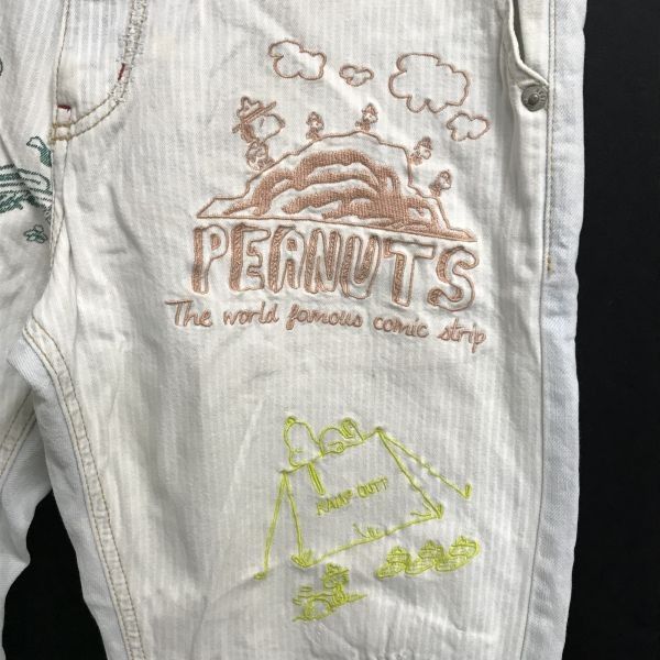 【超希少】アズノゥアズ　ピーナッツ　スヌーピー コラボ デニム　ジーンズ　黒 スヌーピー/コラボ希少品☆アズノゥアズ/as know as de base x