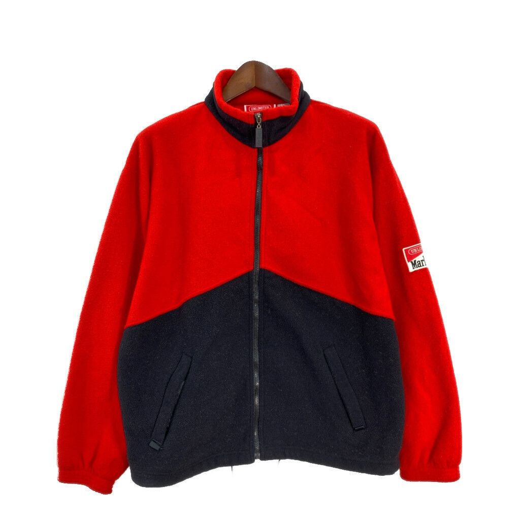 90s Marlboro マルボロ オイルドジャケット レザー襟 ワインレッド 古着】80~90's マルボロレザー襟ジャケット MARLBORO COUNTRY