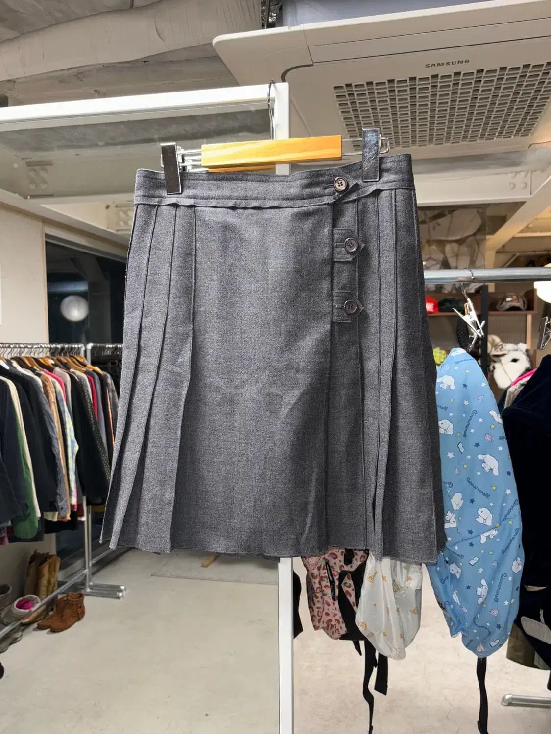 ソニア リッキー プリーツ ウール スカート