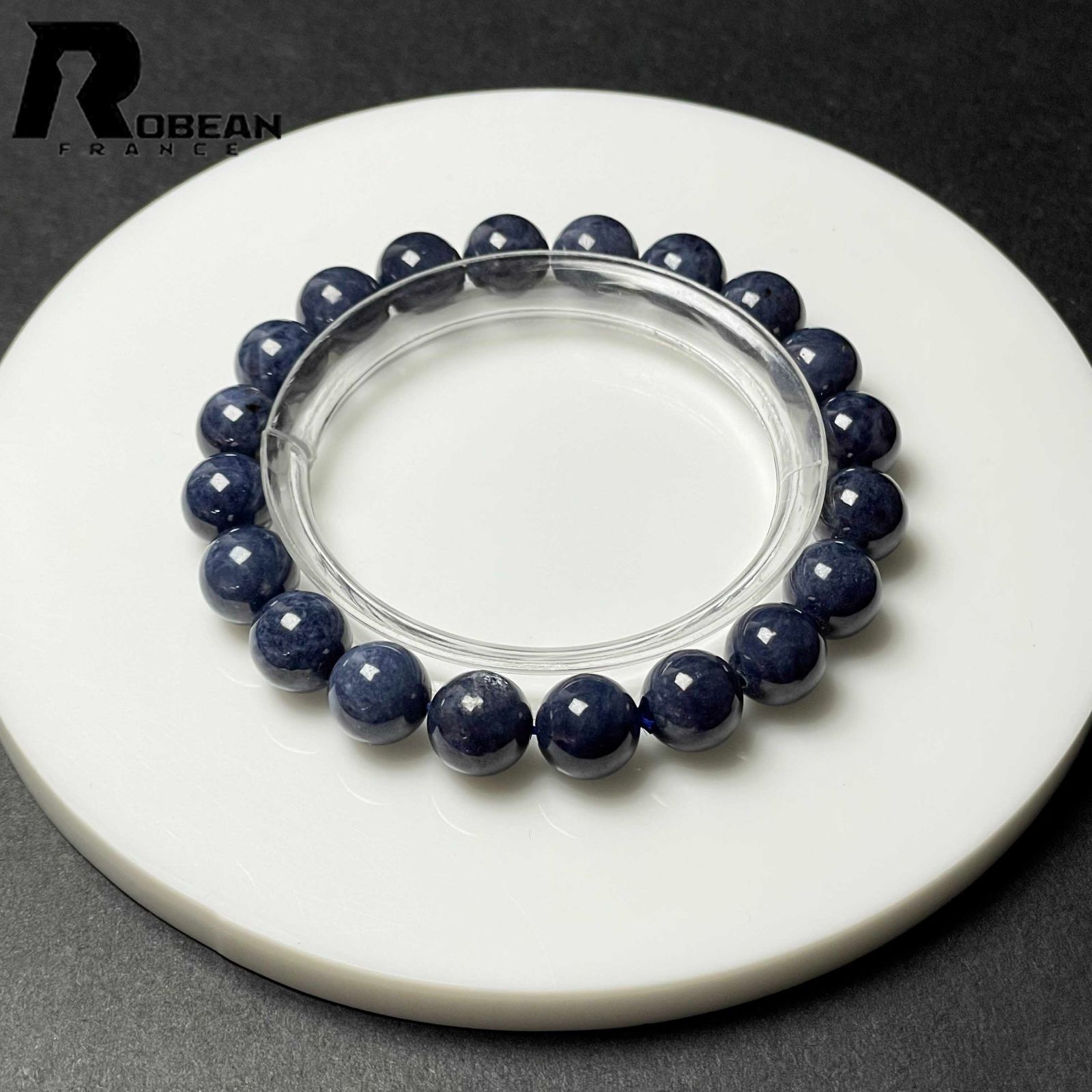 EU製 定価11万円 ROBEAN サファイア パワーストーン 天然石 青玉 きれいめ プレゼント 約9.4-9.7mm M1015723 WWW_SHINETEETH_COM
