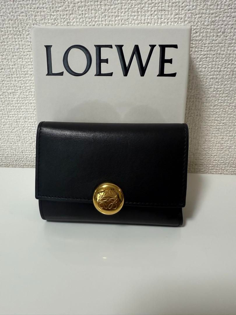 ロエベ　ペブルバーティカルウォレット　ブラック×ゴールド 楽天市場】Loewe ロエベ ぺブル バーティカル ウォレット
