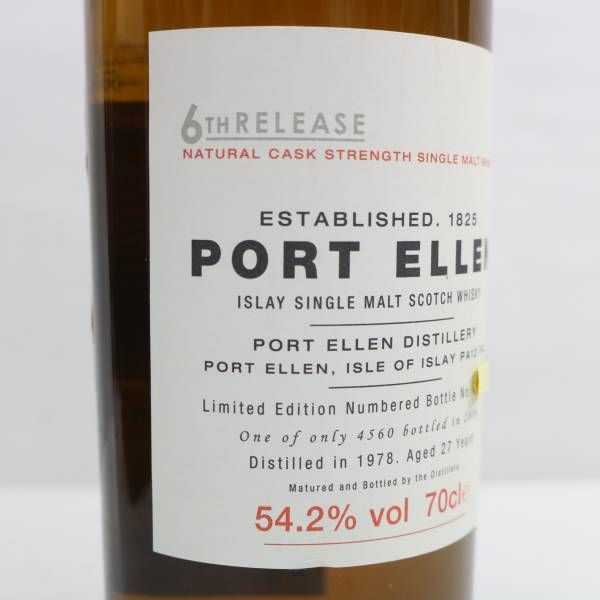 PORT ELLEN（ポートエレン）27年 6thリリース 1978-2006 54.2％ 700ml F24G010186