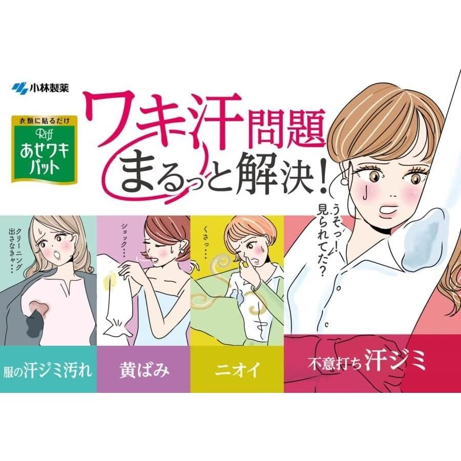 ケース販売リフ あせワキパット あせジミ防止・防臭シート 脇汗に モカベージュ お徳用40枚(20組)×12個