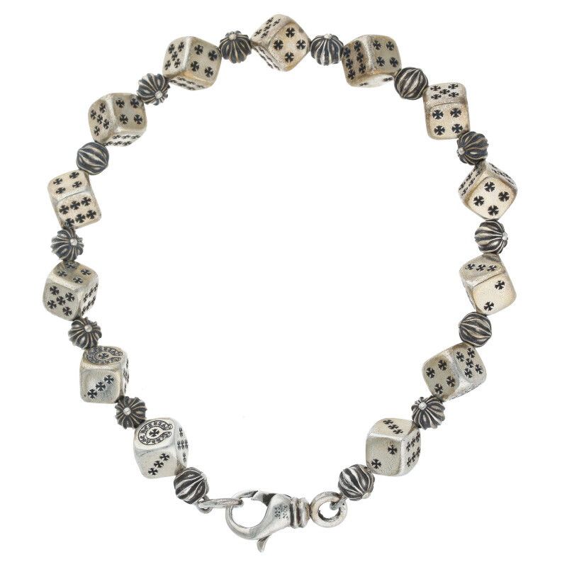 ベッカム　シルバー ビーズ ダイスモチーフ ブレスレット クロムハーツ Dice Bead/ダイスビーズ シルバーブレスレット