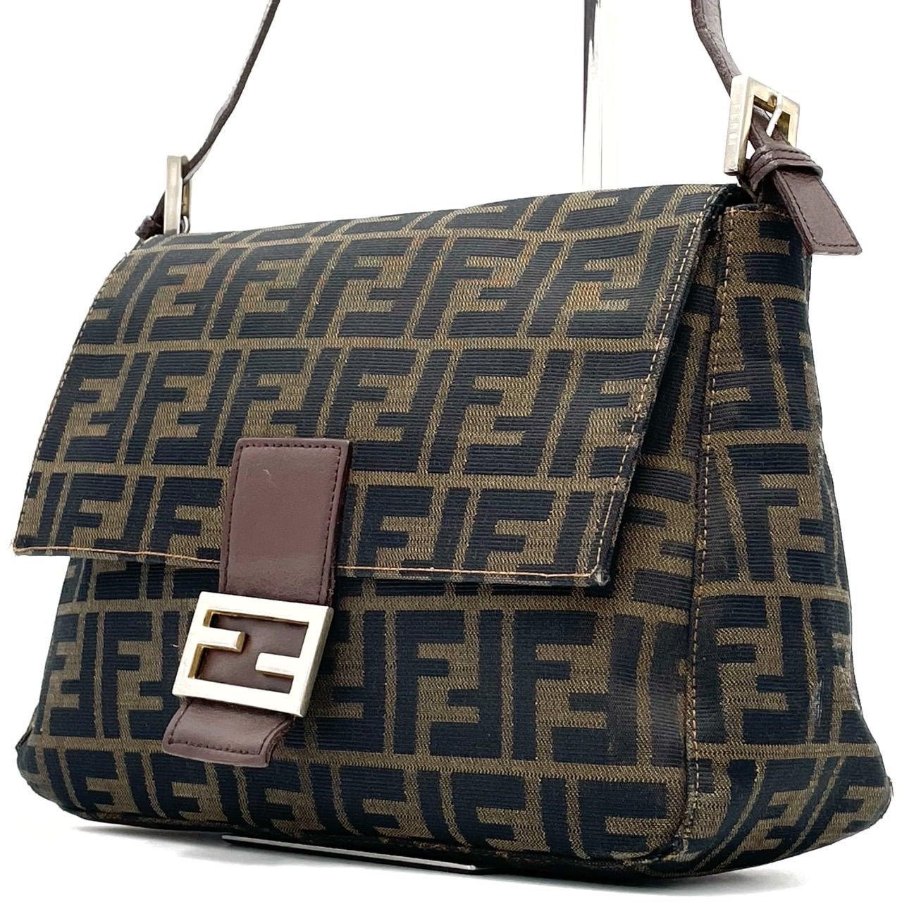 フェンディ FENDI ショルダーバッグ ズッカ キャンバス/レザー