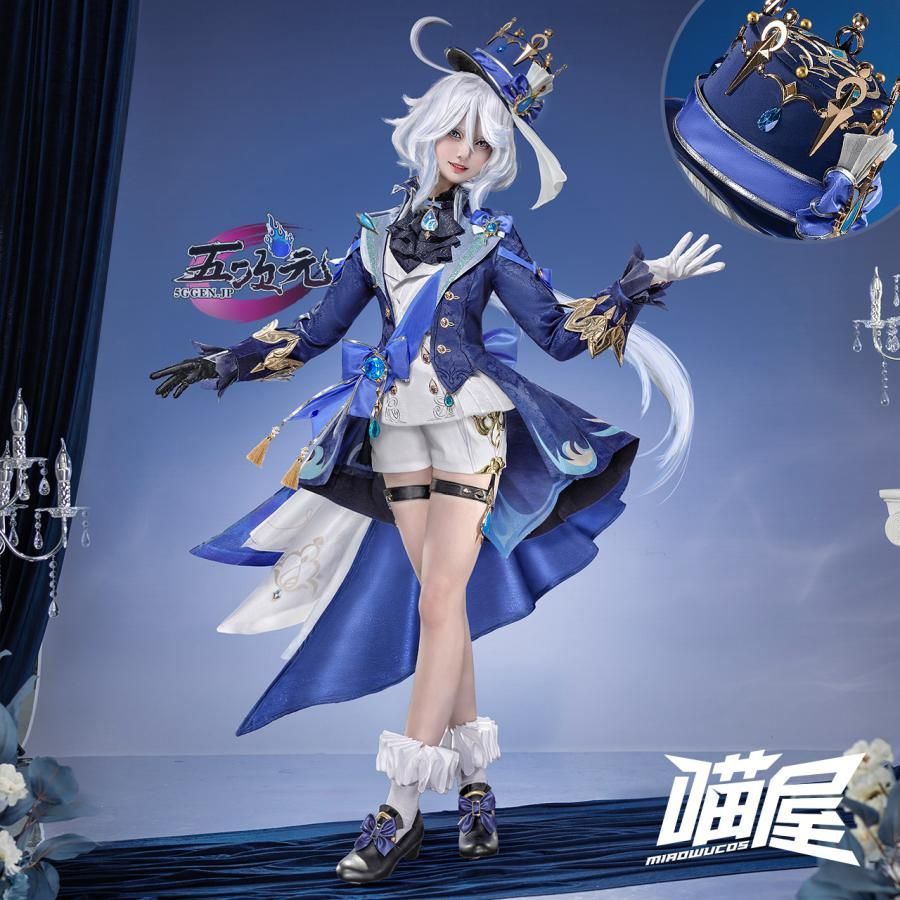猫屋小舗 原神 コスプレ フリーナ プネウマ 水神 衣装 ウィッグ 鞋 武器 追加可