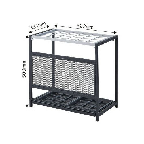 折りたたみ式傘立て前面パネルＮ ２４本用KLFHL535BK24N Ｔ Ｋ Ｍ