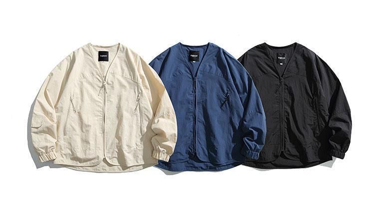 MA-1袖ポケット　薄手Ⅴネックフライトジャケット MA-1袖ポケット 薄手Ⅴネックフライトジャケット – Karakubuy