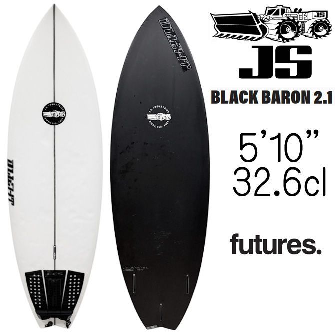 中古】JSサーフボード ブラックバロン 2.1 PE モデル 5'10