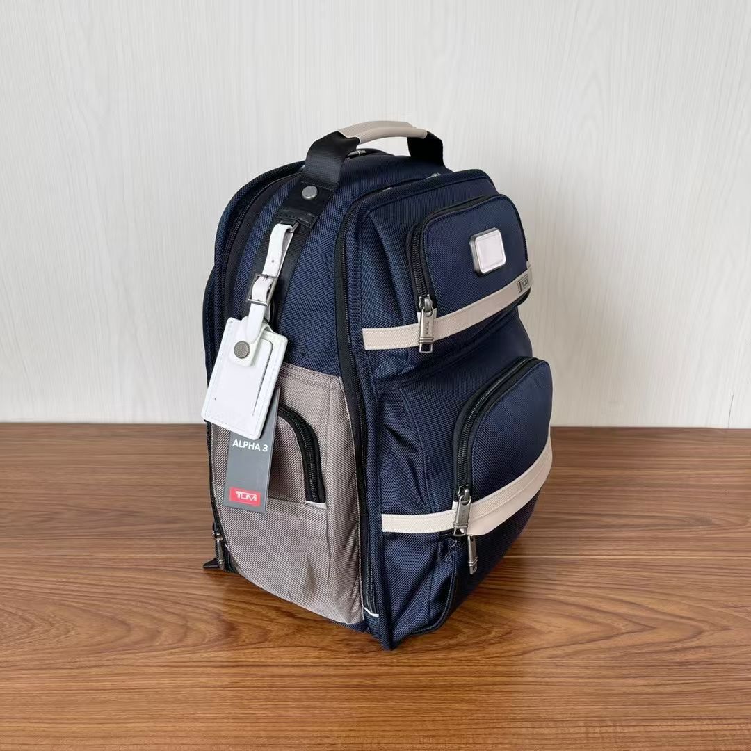 新品 】TUMI ALPHA3 ブリーフパックネイビー ホワイト - メルカリ