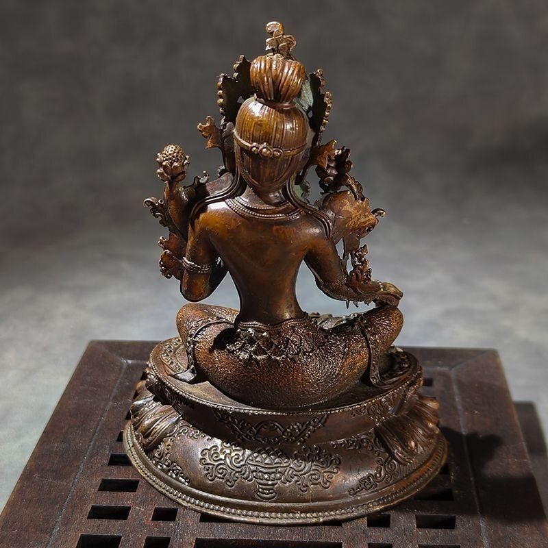 【修縁堂】古美術品 細工 三面仏菩薩 辟邪 開運 工芸品 置物 復古工芸 仏像 置物 銅 修縁堂】古美術品 細工 三面仏菩薩 辟邪 開運