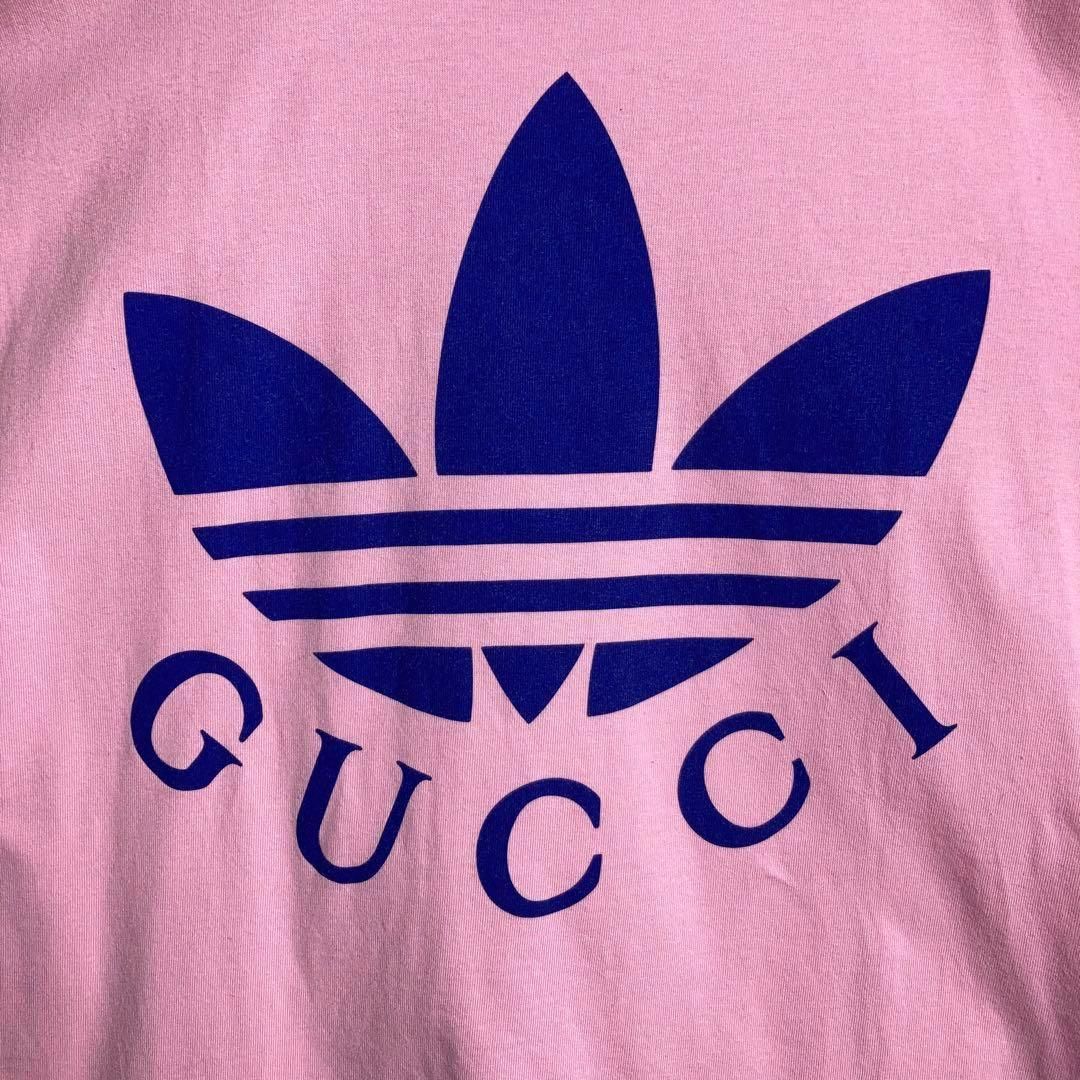 GUCCI adidasピンク ロゴ Tシャツ XS GUCCI X Adidas T-Shirt Pink - POIZON
