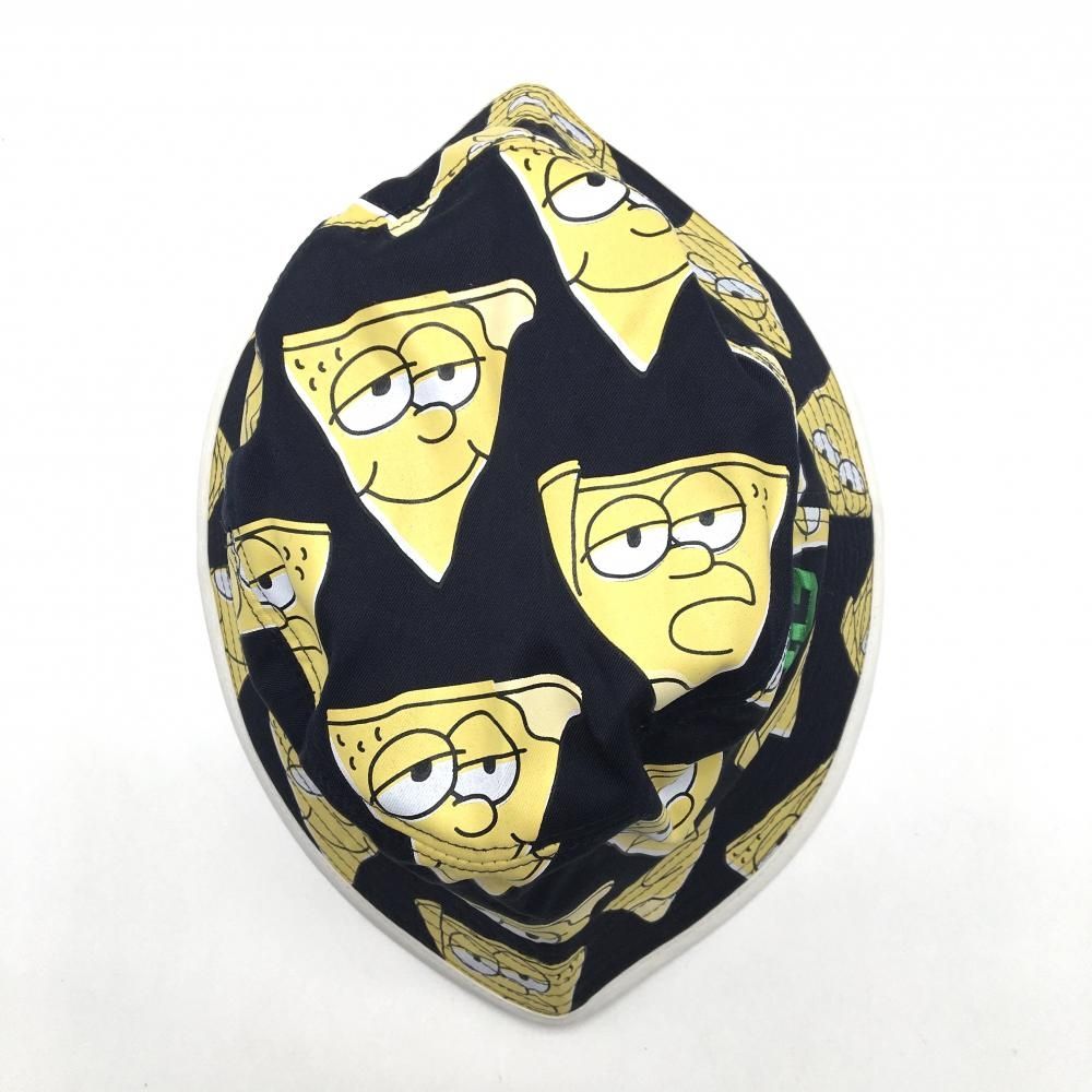 美品】パーリーゲイツ×スポンジボブ バケットハット 黒×イエロー