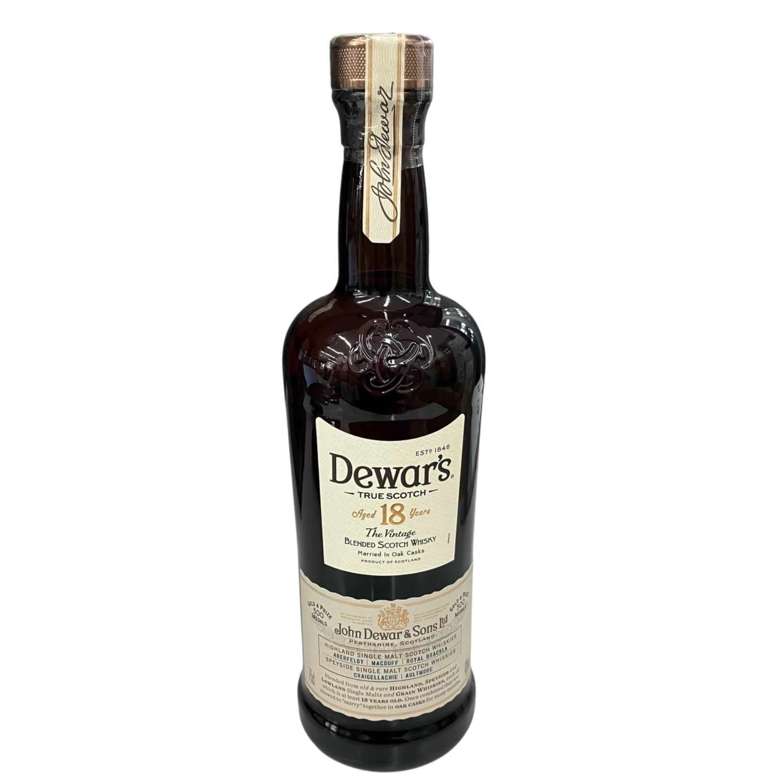 186000 デュワーズ 18年 スコッチウイスキー 箱付き 750ml ※20歳