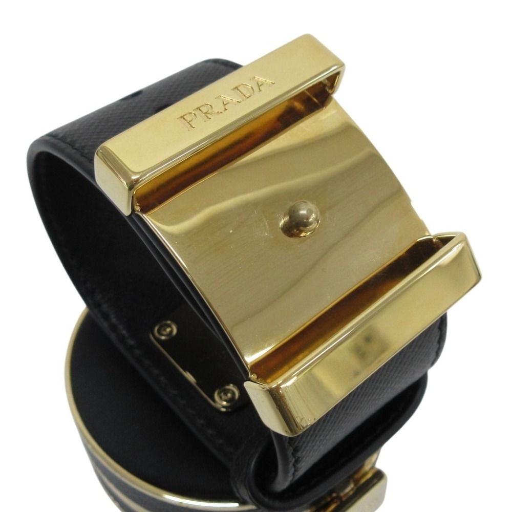 良品 20AW PRADA プラダ サフィアーノ バニティ ブレスレット ブラック