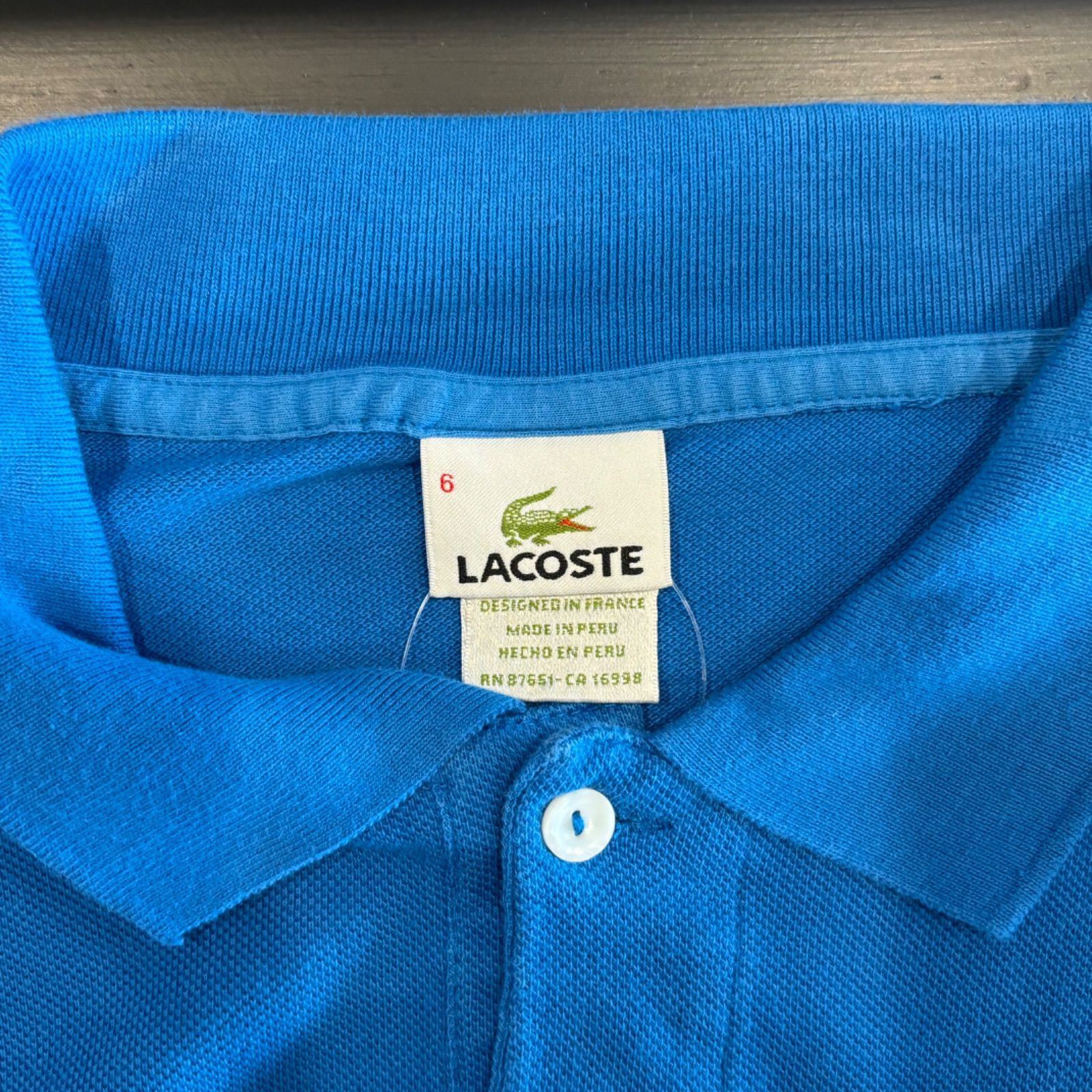 90's LACOSTE ラコステ ポロシャツ 青 XL A3178 - メルカリ