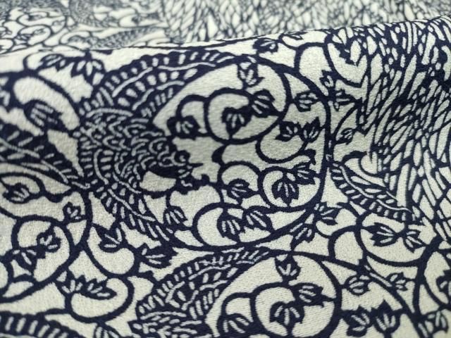 逸品 藍染工房こんや 天然灰汁発酵建藍染 唐織 扇面に花の袋帯 正絹 金糸 ６通柄 ガード加工済 平和屋着物○藍染工房・こんや 全国阿波藍染染織作家協会会員 松本輝夫