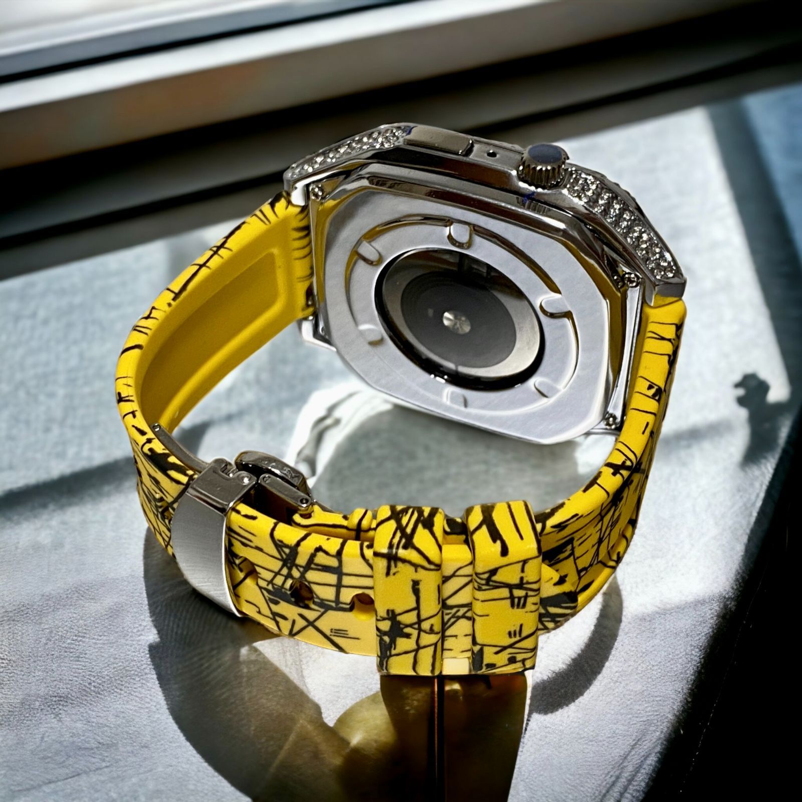 40mm44mm38mm アップルウォッチ用カスタムセット 即納☆40mm 44mm ☆アップルウォッチカスタムベゼル&ベルトセット