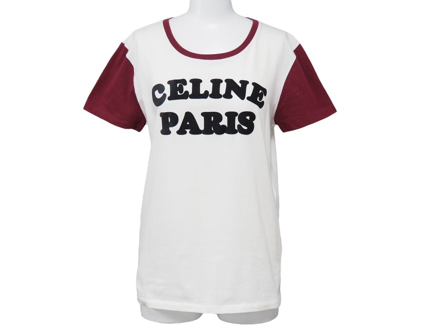 極美品 CELINE セリーヌ ロゴ 半袖Tシャツ エディ期 現行 ホワイト 