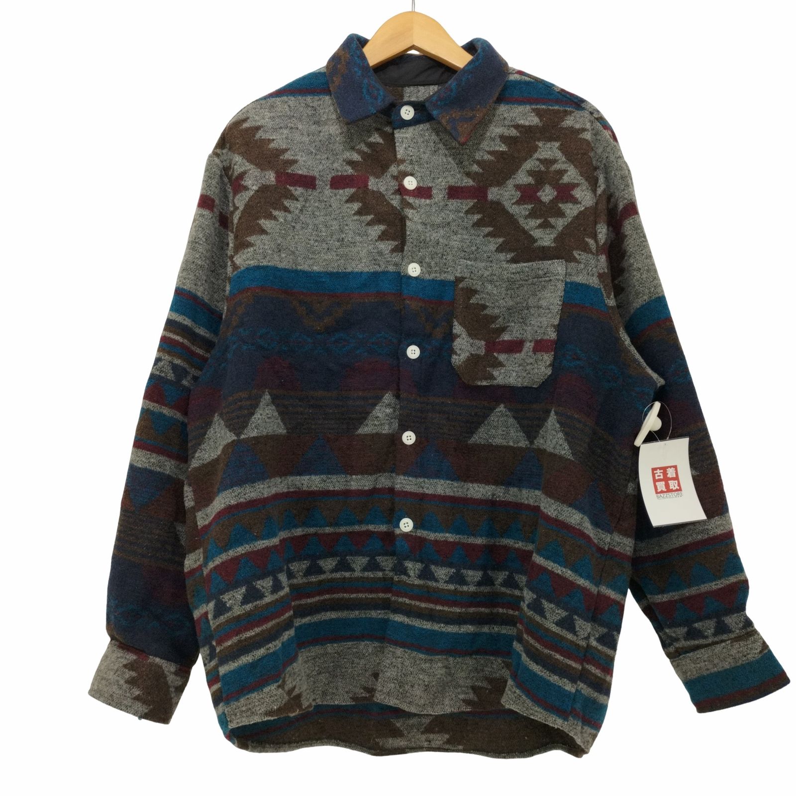 ユーズドフルギ USED古着 {{Change Well}} 総柄 オールドワーク フランネルシャツ メンズ import：XL 
