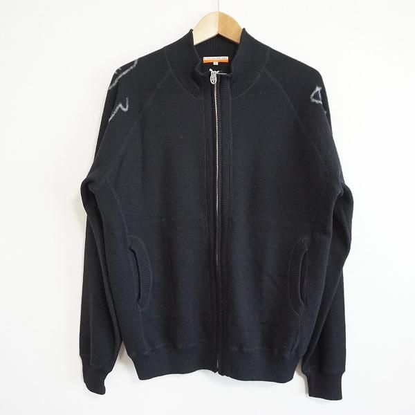 #wnc カステルバジャック スポーツ Castelbajac sport カーディガン 4 黒 グレー ニット ジップアップ ロゴ メンズ [900330]