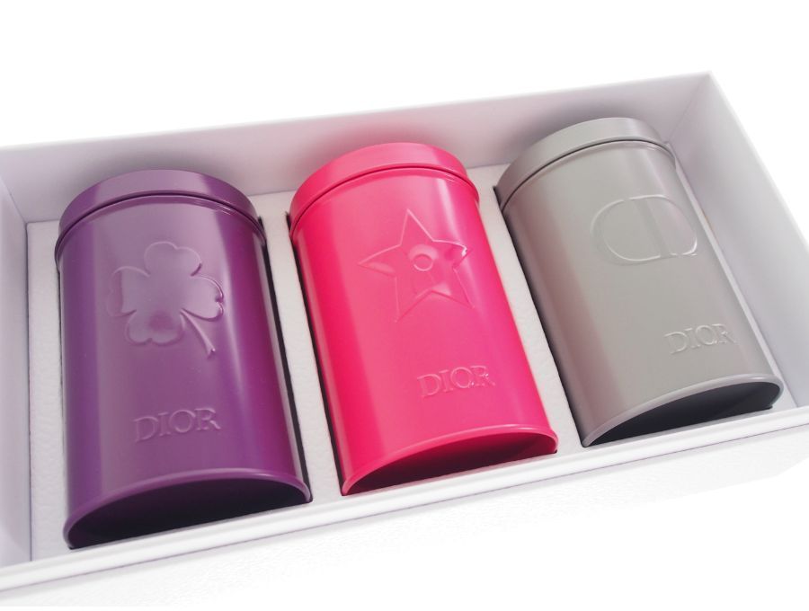 ディオール ノベルティ キャニスター缶 3個セット プラチナ会員限定 Dior クリスチャンディオール ノベルティ キャニスター缶 3個セット 蓋付き