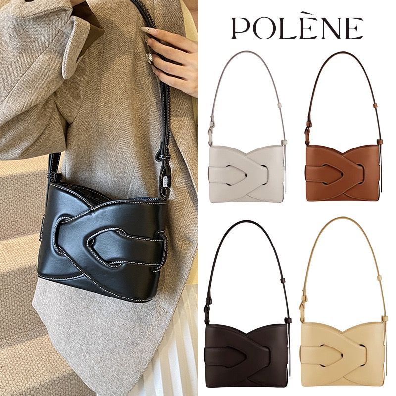 Polène バケツ型ショルダーバッグ Polène | バッグ - Numéro Huit - トープ テクスチャード