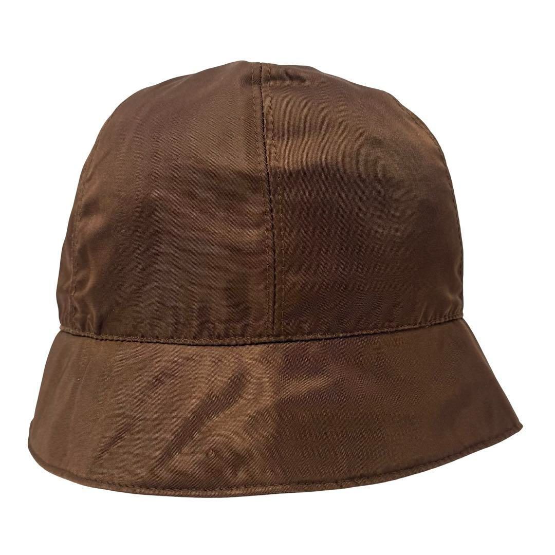 PRADA プラダ バケットハット 帽子 ナイロン ブラウン メンズ