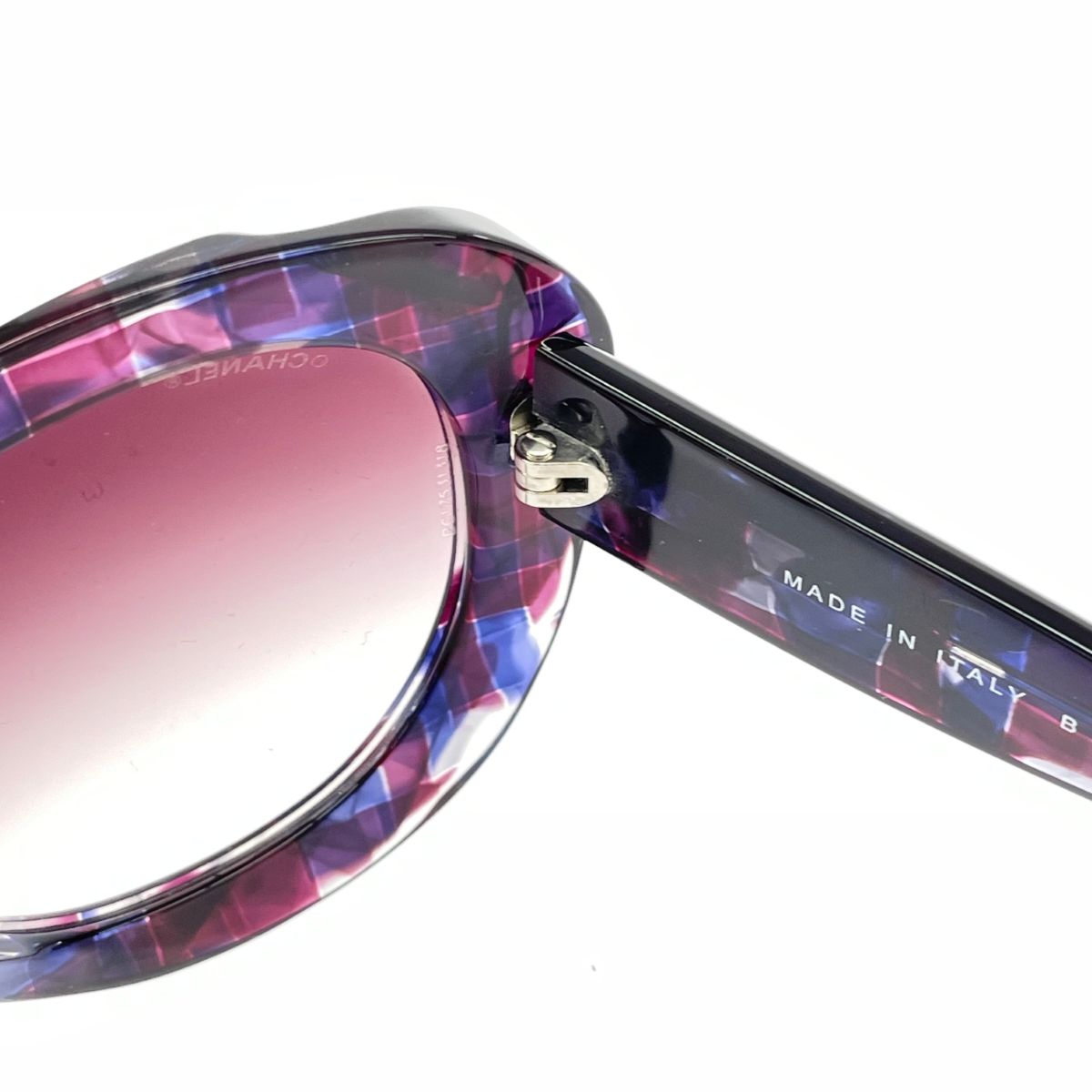 美品 CHANEL シャネル サングラス 5323A パープル レディース マーブル