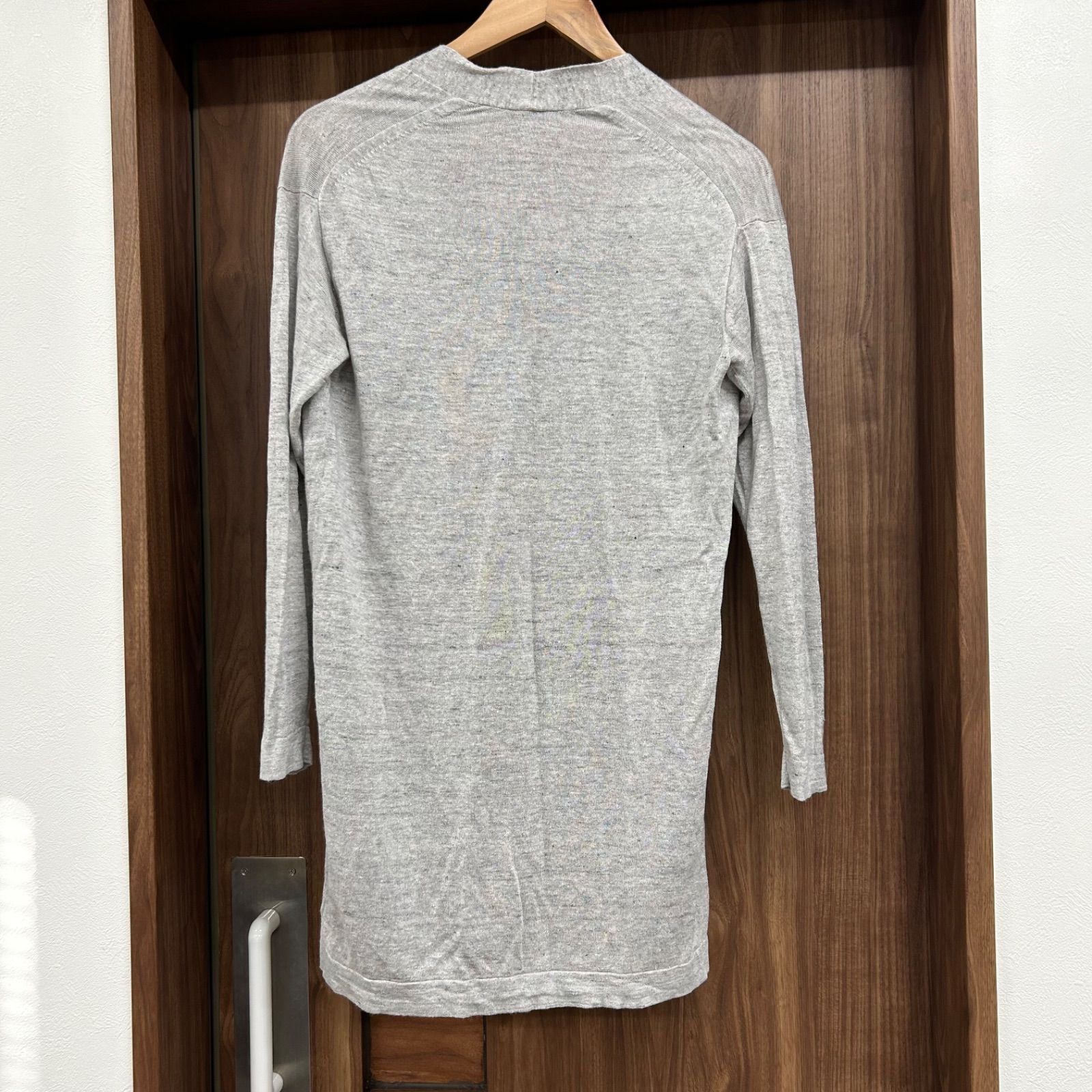 UNIQLOレディース ロングカーディガン（ライトグレー）S （商品番号