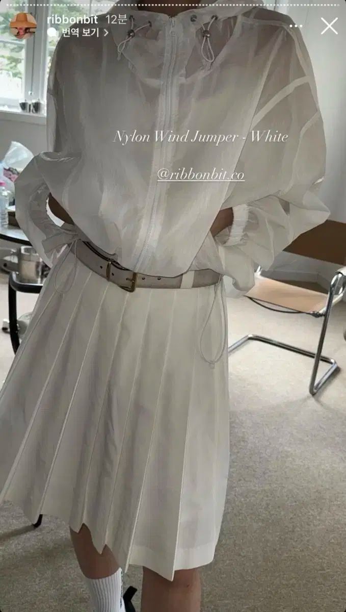 リボンビット プリーツ ミディスカート リボン빛 プリーツ スカート