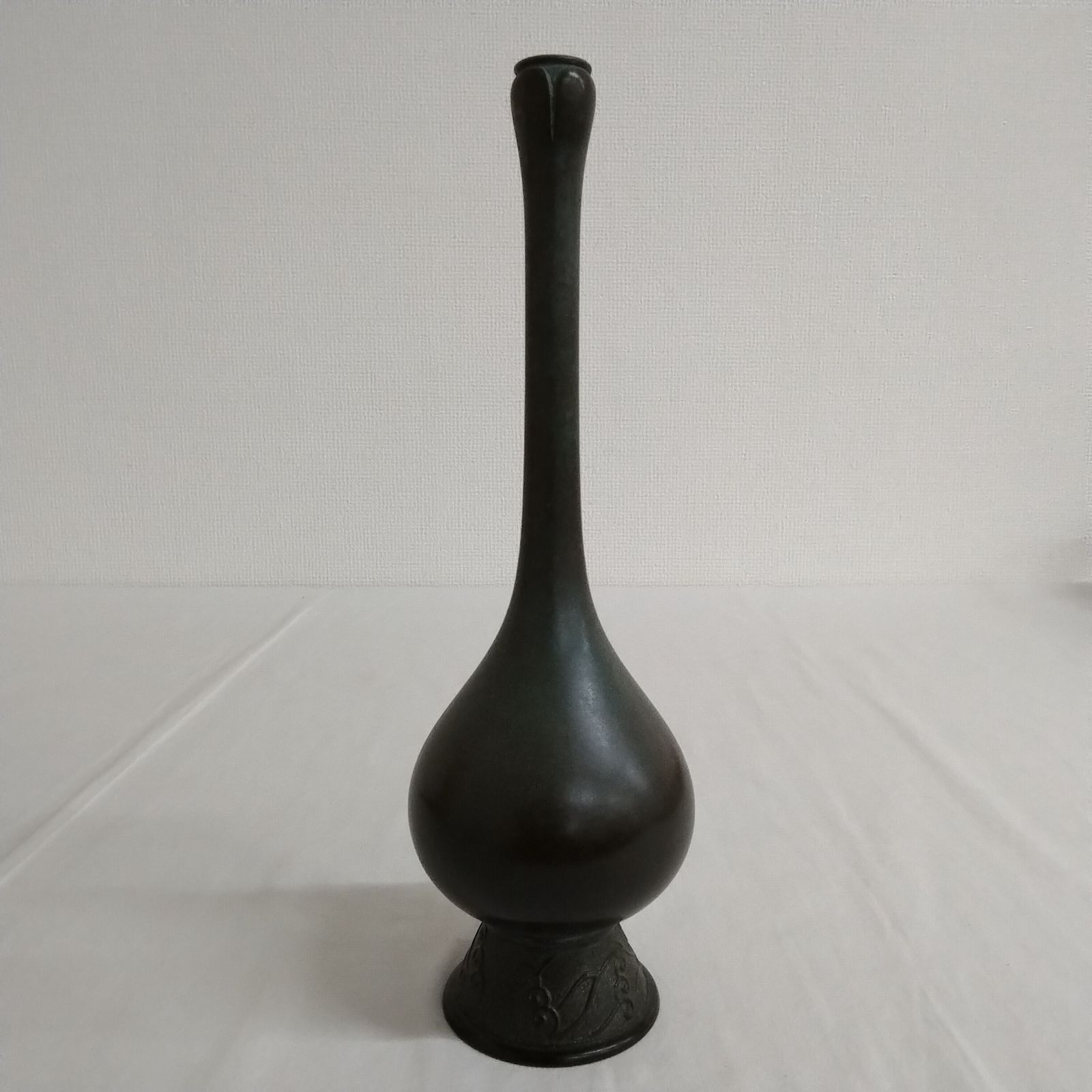 茶道具 唐銅花入 鶴一声 大名物 写 藤井宗喜造 共箱 AYM9-22E