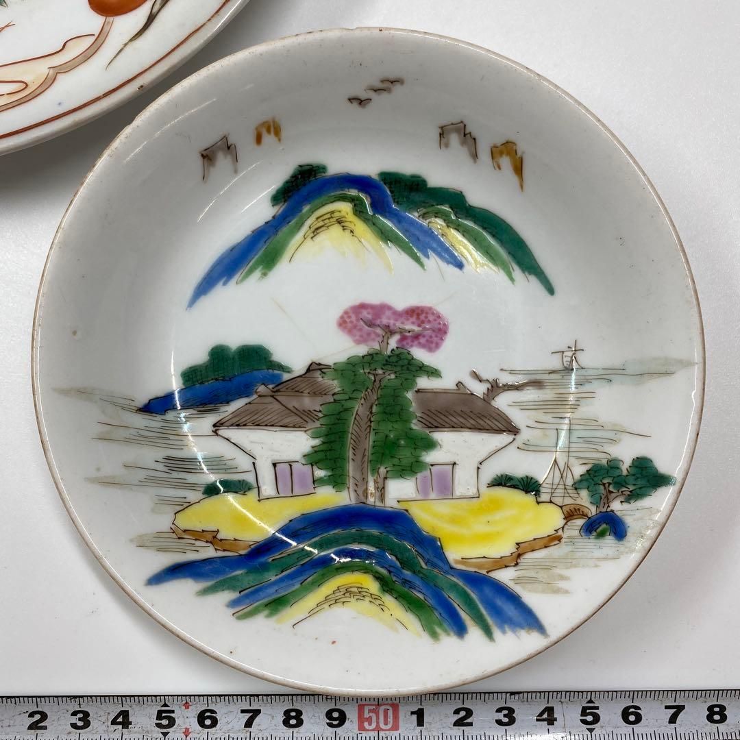 中国美術 十錦手中皿等2枚 直径14/21㎝ 東Y6-1218④ - メルカリ