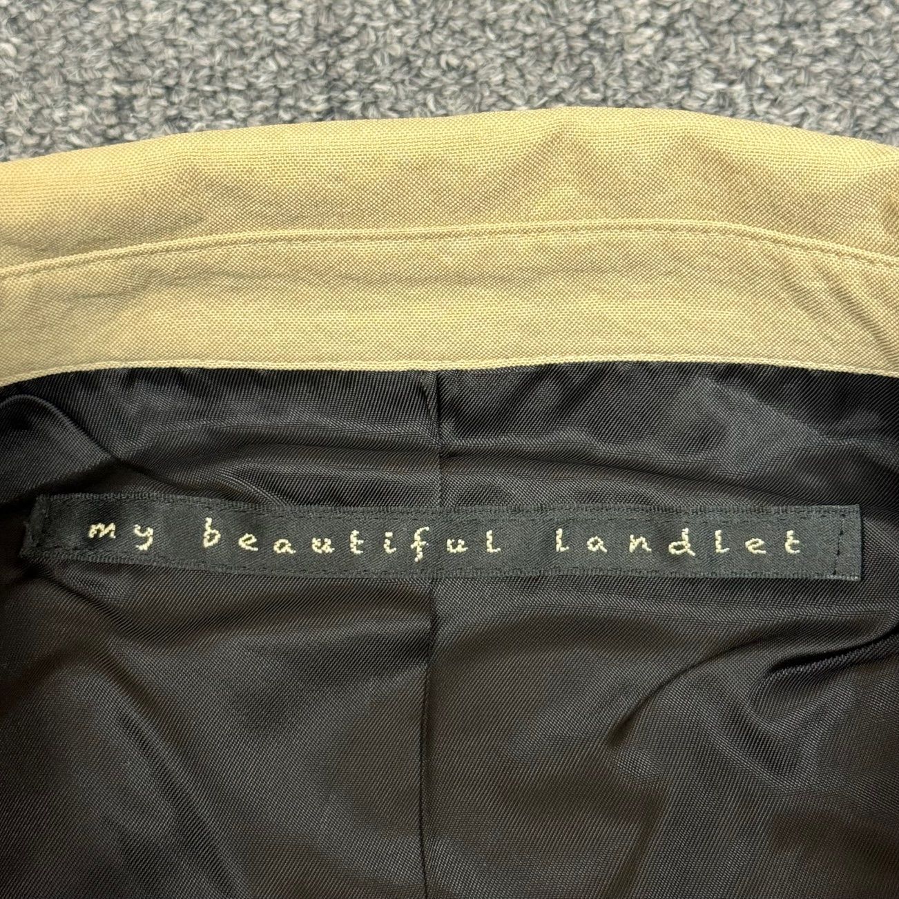 定価52800円 新品 my beautiful landlet 23AW NYLON × SUEDE RAGLAN 