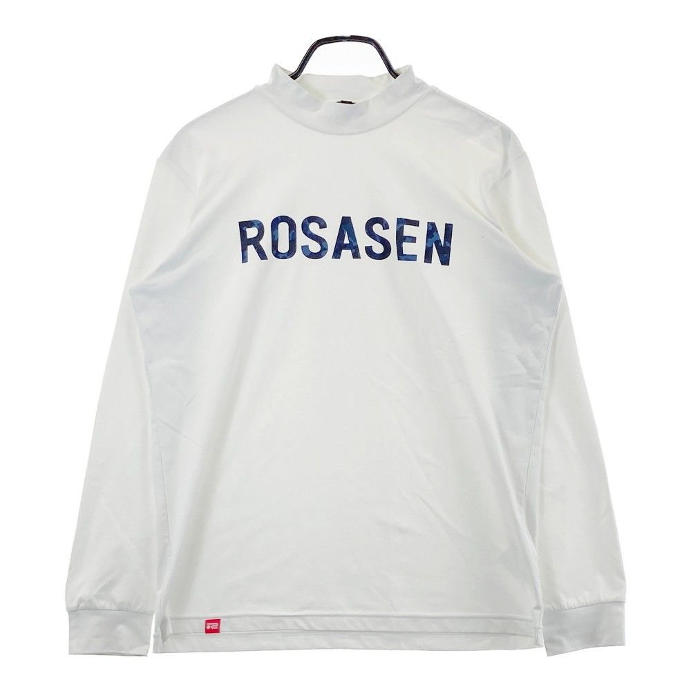 【日本未発売】 サイズ：L ROSASEN ロサーセン ハイネック 長袖Tシャツ ホワイト メンズウェア