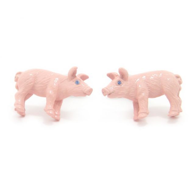 瞳キラリHappyピンクの子豚ちゃんカフス カフスボタン カフリンクス cufflinks cuffs メンズ 男性 結婚式 ユニーク おもしろ 面白 面白い 動物 植物シリーズ スーツアクセサリー専門店 ブライダル