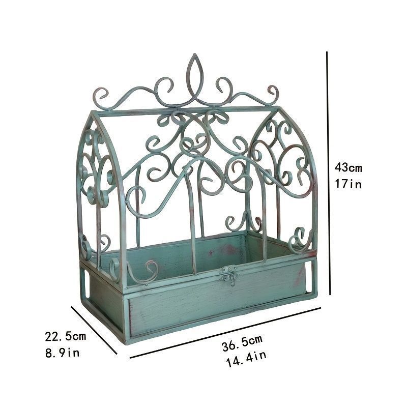 天山工房 緑青海波透かし鉢