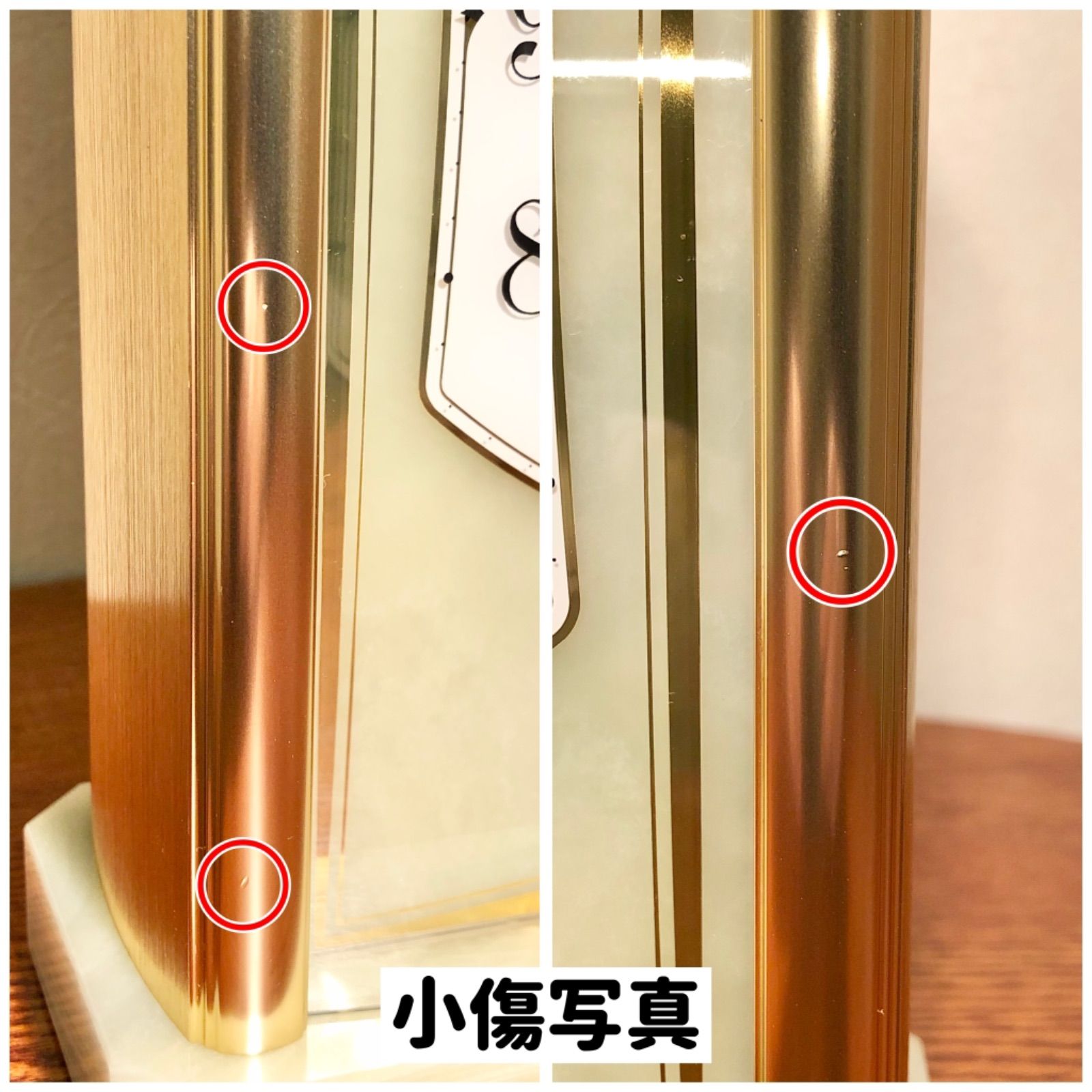 ◉QUEEN ELIZABETH 2◉RHYTHM／JAPAN◉置き時計◉大理石◉電波時計