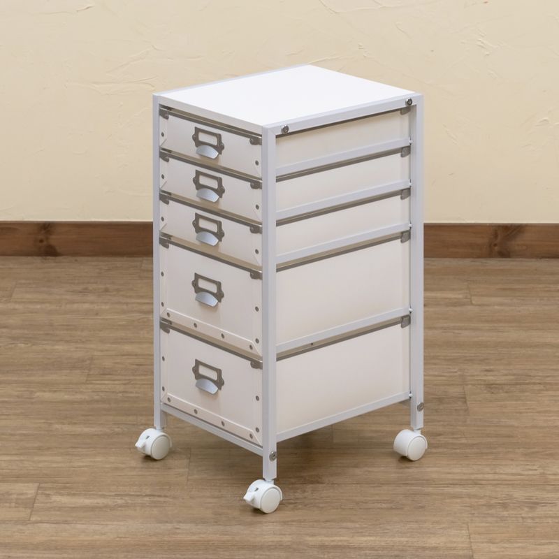 Popan　収納チェスト　5段　ファイルBOX ホワイト Popan 収納チェスト 5段 ファイルBOX [1001] 【公式通販】