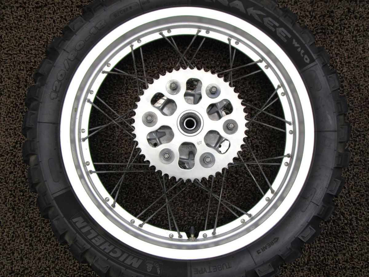 セロー250 リアホイール ディスク スプロケット A5691 DG17J ヤマハ G370E SEROW 動画有 FI インジェクション