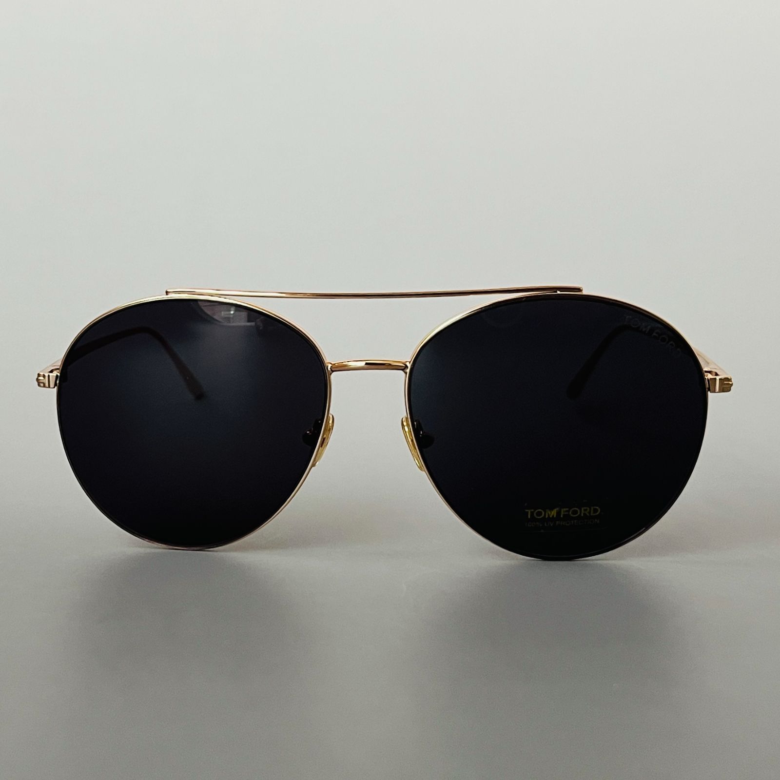 サングラス トムフォード TOM FORD ティアドロップ ゴールド グレー 新品 スモークレンズ 金 UVカット パイロット トレンド オシャレ -  メルカリ