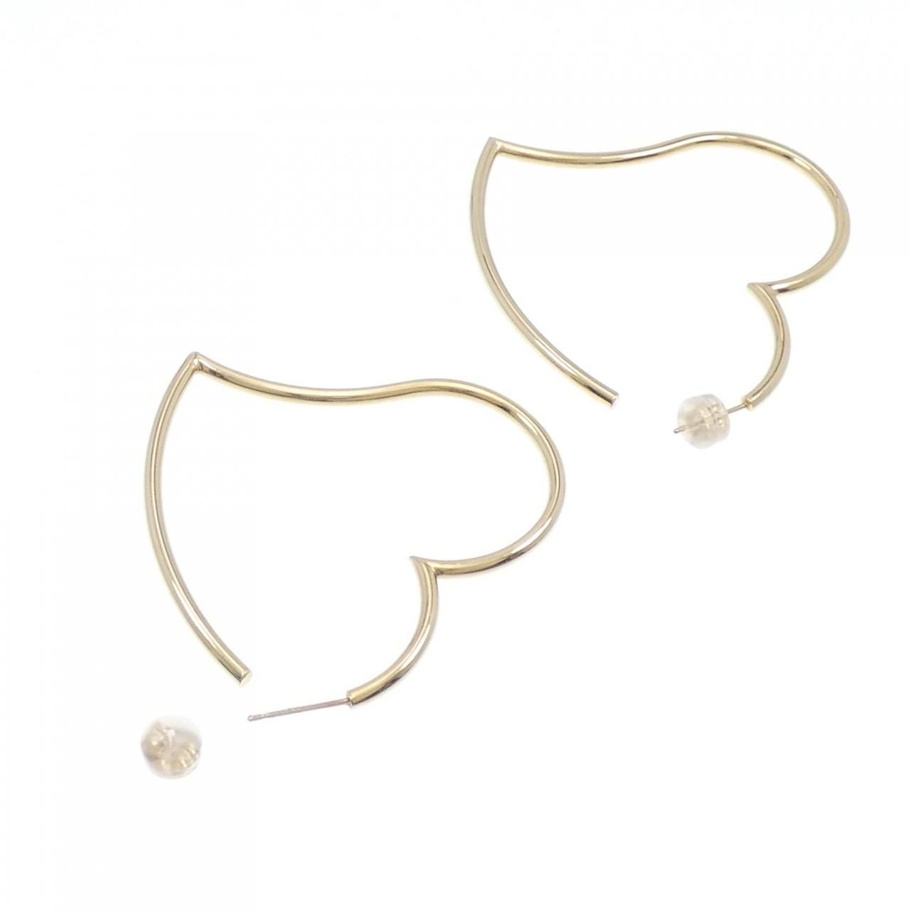 k18 ピアス 保証書付き K18 PG ゴールド ピンク フープピアス 保証書